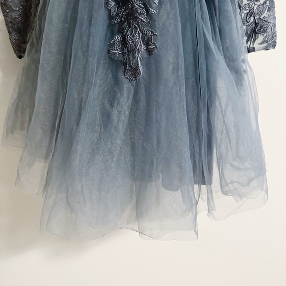 La Femme - Stone Blue Tulle Dress - Picture 7 of 8